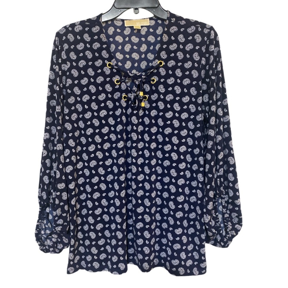 MICHAEL Michael Kors Navy and White Blouse